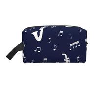 Note musicali, sassofoni, organizer per cosmetici di grande capacità, borsa da viaggio per il trucco da donna