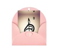 Note musicali Stampa Stampa Biglietti con buste, Verticale Love Fibbia Vuota Perla Carta Imballaggio Vacanza Auguri