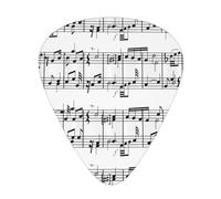 Note musicali sulla chiave,12 pezzi di plettri per chitarra, 3 plettri di diverso spessore per chitarra acustica, basso, ukulele