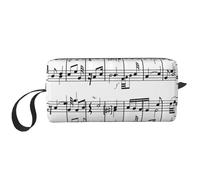Note musicali sulla chiave, Borsa per il trucco Borsa per cosmetici Borsa da toilette da viaggio portatile Borsa per trucco Organizer