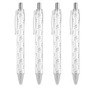 Note musicali Tema Melodia Sonata Canto Chiave di canzone Melodie Stile disegnato a mano Modello Penna a sfera retrattile Punta fine da 0,5 mm, resistente Penna a scatto in PC con clip per uso quot