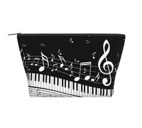 Note musicali volanti Tasti del pianoforte musicale, Borsa da toilette Borsa per trucco Borsa per cosmetici Borsa da toilette da viaggio portatile