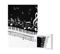 Note musicali volanti Tasti del pianoforte musicali,Puzzle in legno da 300 pezzi per adulti e adolescenti