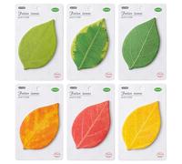 Note Pads Adhesive, Leaves-Shaped Sticky Memo Pads, Marking Reminder Paper for Classroom, Library, Study Room, Home, Teachers, Boys, Girls