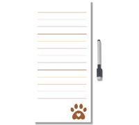 Note per frigorifero 14 x 29 cm - Lavagna bianca magnetica con pennarello inclusa Lista della spesa, promemoria, agenda, calamita per frigorifero, organizzatori (Impronta)