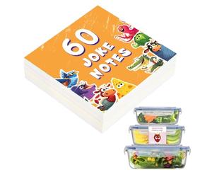 Note per scatola da pranzo - 60 fogli ispiratrici, 8,2 x 8,2 cm, alla comunicazione, 60 fogli per scrivere messaggi personali con materiale di alta qualità, scherzi