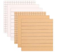 NOTE Sticky 6pcs autonomo 420 fogli appiccicose Note carine facili da pubblicare piccoli riutilizzabili neutrali per le forniture scolastiche e di ufficio