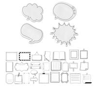 Note Sul Campo Di Dialogo In 4 Parti, 26 Adesivi, Cartoleria Creativa E Interessante, Adesivi Di Notizie Autoadesivi, Forniture Di Studio E Ufficio.