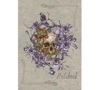 Notebook: 100 Pages, Graph Paper, 8.5x11 - Gothic Skull Journal with Squared Grid for School, Writing, and Notes