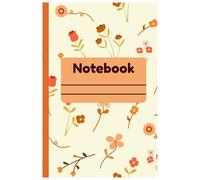 Notebook: 100 Pages of College Ruled Lined Paper | Cute Vintage Cottagecore Flower Pattern Journal for School, Work, Writing, and Note Taking | 6x9 Matte Cover