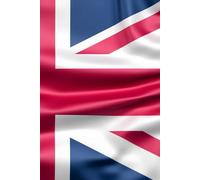 Notebook 120 pages, notebook for work, notebook for school, notebook design, Amazing for Gifts, United Kingdom Flag