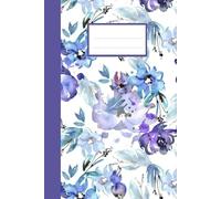 Notebook: 120 Pages Ruled Paper Watercolor Flowers Notebook/Journal for Women