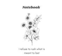 Notebook 6" x 9" 120 Pages Flower Blank Lined Notebook: HOPE SERIES NOTEBOOK FOR EVERY DAY OF THE WEEK
