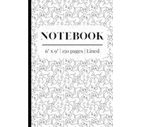 Notebook: 6"x9", 150 Paged Lined Cat-Themed Journal for Note Taking, Ideas, To-Do Lists or Journaling