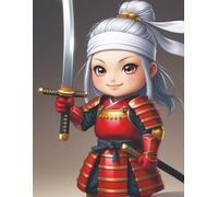 Notebook 8.5" x 11" - The Little Samurai Girl: A Cute Warrior Notebook of Courage and Honor