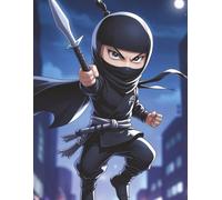 Notebook 8.5" x 11" - The Silent Blade: A Cool Chibi Ninja Notebook of Stealth and Adventure