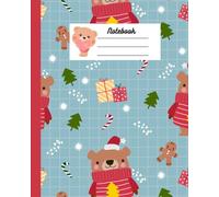 Notebook: A cute notebook with christmas theme design and teddy bear