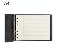 Notebook a griglia a foglia larga in ecopelle A4, Stile: Core interno del filo o