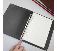 Notebook a griglia a foglia larga in ecopelle A5, Stile: Core interno del filo o