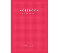 Notebook a Quadretti: 108 Pagine A4 a Quadretti 5 mm per Appunti, Matematica | Scuola Ufficio | Rosso