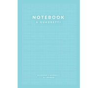 Notebook a Quadretti: 108 Pagine A4 a Quadretti 5 mm per Appunti, Matematica | Scuola Ufficio Tempo Libero | Celeste