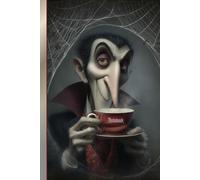 Notebook: A Smirking Vampire Drinking a Cup of Tea on a 6" x 9" 120-page lined notebook.
