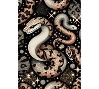 Notebook: A4 Size, Animal Skin Leopard, snake, python, viper seamless pattern texture