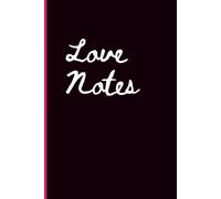 Notebook A5 Size, Paperback with 120 lined pages, Love Notes: Pink Spine, Black Cover, White Paper