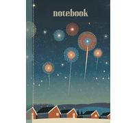 Notebook A6 - collection CIEL EN FETE: 10,5 x 15,2 cm - broché, papier blanc - couverture souple mat soft - 80 pages dont 78 pages quadrillées - page ... petit carnet, carnet créatif, notebook