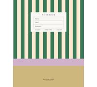Notebook: Academic All-in-One Notebook with Class Schedule, Grade Tracker, Cornell Notes & Dot Grid Pages | 120 Pages, 7.5 x 9.25 in | Forest Green & Lavender Preppy School Supplies for College