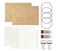 Notebook Accessory Kit Storage Bags File Folders With Clips Bands