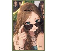 Notebook: Aesthetic Anime Girl Journal: Cute Manga Style Lined Notebook for Teens, Japanese Kawaii Composition Book for School & Sketching