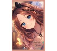 Notebook: Aesthetic Anime Girl Journal: Cute Manga Style Lined Notebook for Teens, Japanese Kawaii Composition Book for School & Sketching