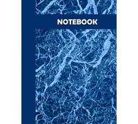 NOTEBOOK: Agenda, quaderno a righe per appunti e disegni - copertina blu marmo - 120 pagine - Dimensioni: 21,6cm x 27,9 cm (Italiano)
