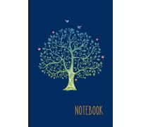 Notebook: albero vibrante su copertina blu scuro quaderno a righe vuote