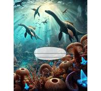 Notebook Ancient Ocean Wonders: A mesmerizing glimpse into the vibrant marine world of the prehistoric era, teeming with life and glowing beauty.