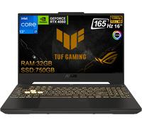 Notebook ASUS TUF Gaming i7-13650HX RAM 32GB SSD 750GB NVIDIA RTX 4050 W11pro