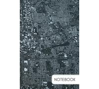 Notebook: Atlanta Topography Map Satellite City View Journal / Diary with Blank Lined Pages for Writing Notes | Gift for Men, Women, Teens, Girls, Boys