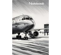 Notebook: aviation-themed 120 lined pages notebook with an airplane