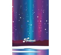 Notebook: Beautiful Minimalist Rainbow Aurora Design Lined Notebook Journal