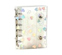 Notebook Binder Shell - Refillable Transparent Protector Sleeves, Clear PVC Loose Leaf Journal Scrapbook Cover | Heavy Duty Waterproof Organizer Case, Travel Diary Commuting Business Trips Office Book