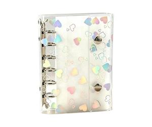 Notebook Binder Shell - Refillable Transparent Protector Sleeves, Clear PVC Loose Leaf Journal Scrapbook Cover | Heavy Duty Waterproof Organizer Case, Travel Diary Commuting Business Trips Office Book