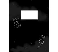 Notebook, Black Design, Cats, Stars, Lined Pages, Perfect for School or Work: Notebook for Cat lovers, Students and Creative Thoughts | 120 pages | 8.5 x 11 inches / 21.6 x 27.9 cm