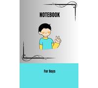 Notebook: Blank Lined Journal for Boys | Blue and Gray Composition Notebook - Wide Ruled