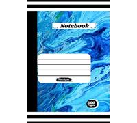 Notebook: Blue Resin cover design | Notebook for school, work, Home, 200 pages (100 sheets) ruled journal