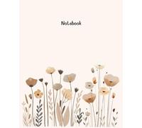 Notebook: Boho Floral Field Cover | Wide Ruled Blank | 7.5" x 9.25" | 120 Pages | Ideal for Journaling, School, or Creative Writing