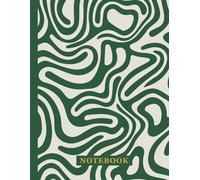 Notebook: College Ruled, 8.5 x 11 Inch, 120 Pages, Forest Green Abstract Wavy Pattern Cover, Lined Notebook: for School, College and Office Use, Suitable for Notes, Writing and Daily Planning