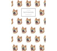 Notebook College Ruled: Akita Inu Watercolour Notepad, Lined Dog Journal, 60 Sheets (120 Pages), 6" x 9"