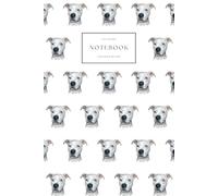 Notebook College Ruled: American Pit Bull Terrier Watercolour Notepad, Lined Dog Journal, 60 Sheets (120 Pages), 6" x 9"