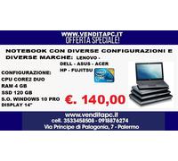 NOTEBOOK COMPUTER PORTATILE USATO RICONDIZIONATO RAM 4GB SSD 120GB W10P GARANZIA